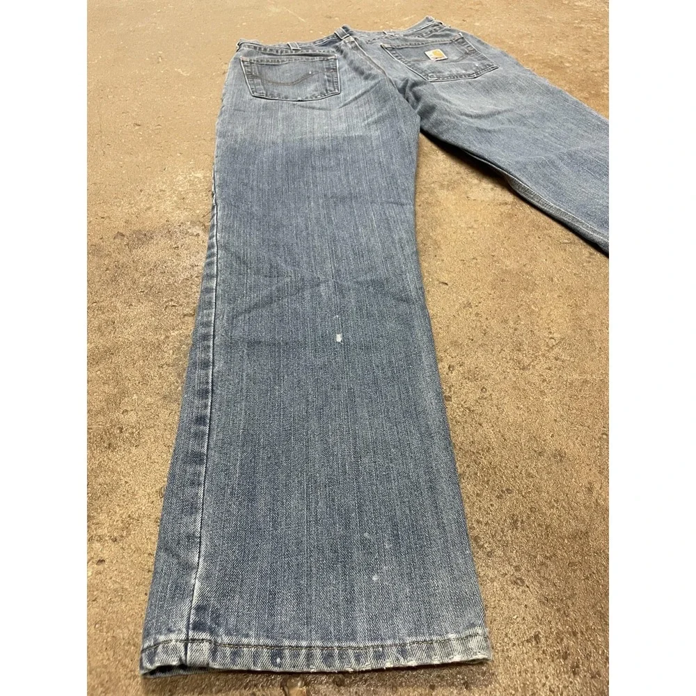 Carhartt‎ Jeans Mens 33x30 Blue Relaxed Fit Straight Leg Workwear 101483-988